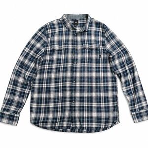 Vans Shirt Men's XL blue/gray Plaid Flannel Long Sleeve